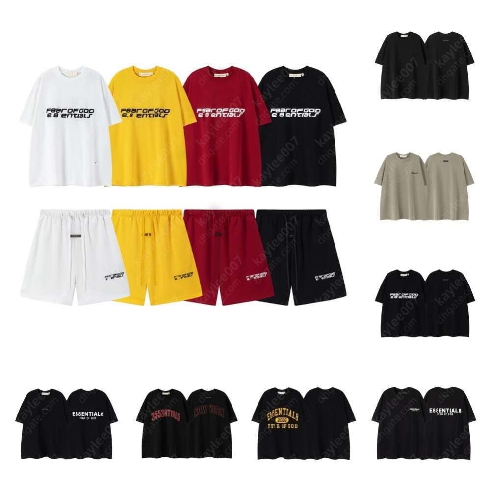 essentials shorts t shirt designer classic men women tracksuit summer brand graphic tee fashion shirts men outdoor sweatshirt joggers popular pullover 061