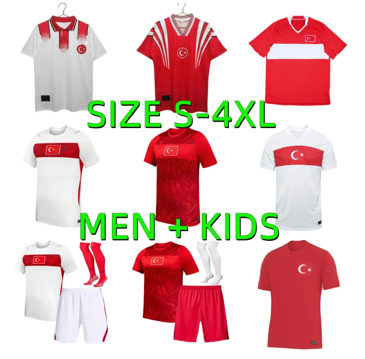24 25 26 27 Turkey Club Full Sets Soccer Jersey Authentic 2026 2027 National CALHANOGLU GULER SOYUNCU DEMIRAL YILDIZ CELIK YILMAZ 1996 2008 retro Football Shirt men