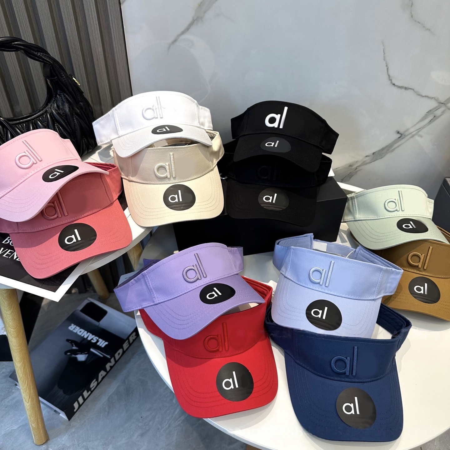 Designer Women Men Sun Visors Embroidery Tennis Sun Hats Trendy Headless Sun Visor Beach Casual UV Protection Sun Protection Hat Adjustable Empty Top Sports Cap