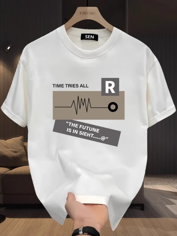 2026 Summer New Arrivals Men's Heavyweight 100% Cotton T-Shirts | Oversized Trendy Edgy Short Sleeve Tops