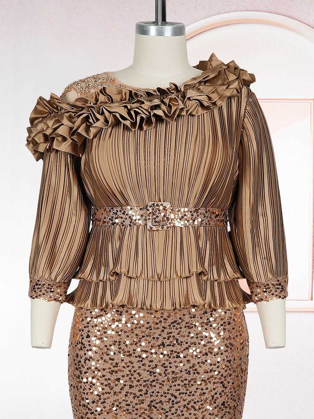 Party Evening Dresses Elegant Women Luxury Sequins Maxi Dress Long Kaftan Robes Africa Clothes Birthday Wedding Prom Ladies Gown C260331