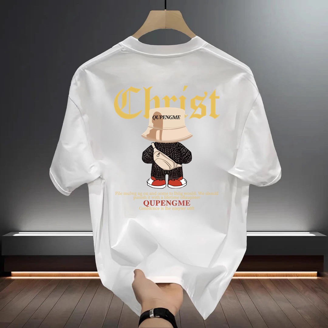 2026 Summer New Arrivals Men's American Streetwear T-Shirts | Oversized Trendy Versatile Short Sleeve Tops