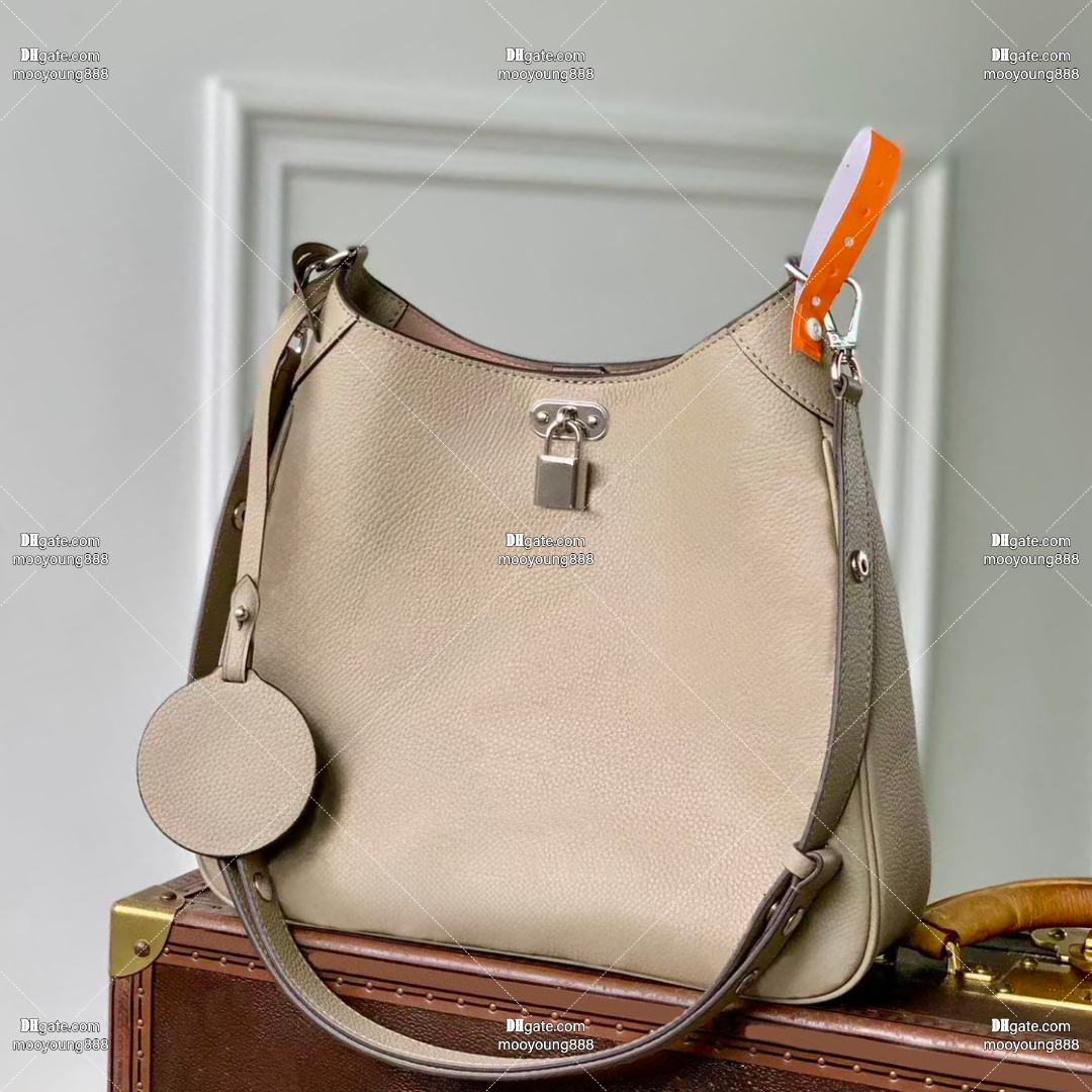 12A Upgrade Mirror Quality Designer All Around Bag Cowhide Leather Handbags for Women 25cm 28cm Luxury Shoulder Bags Grey Crossbody Purse M14617