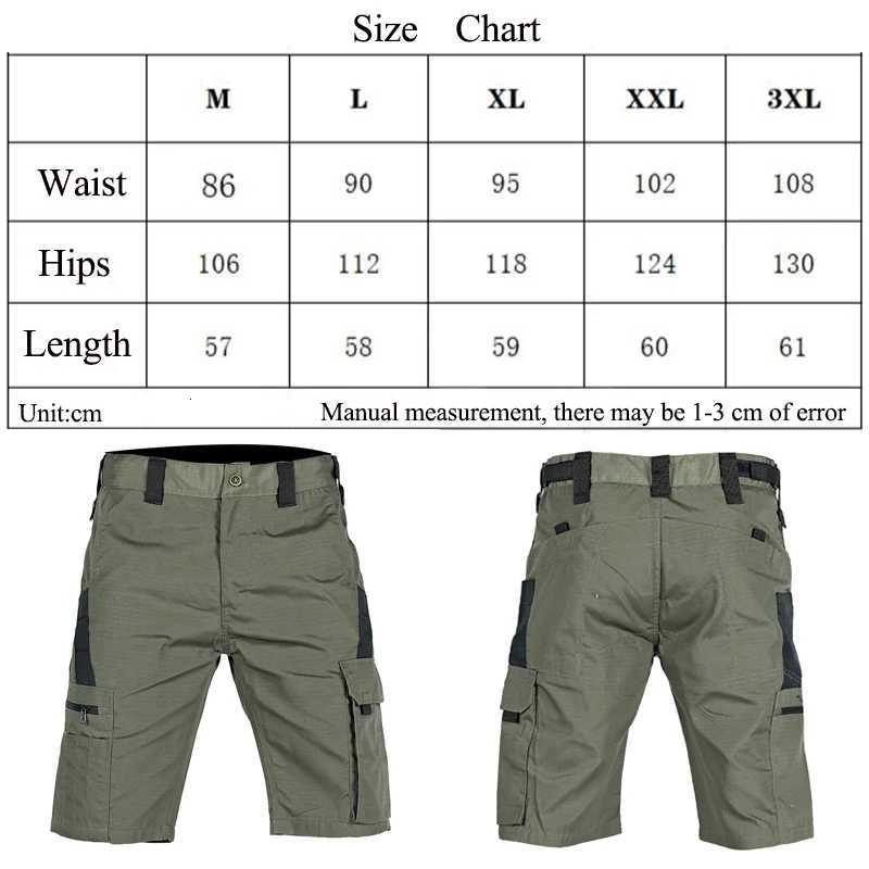 Mens Summer Casual Tactical Shorts Waterproof Military Cargo Shorts Quick Dry Multi-pocket Male Outwear Hiking Training Shorts Z260331