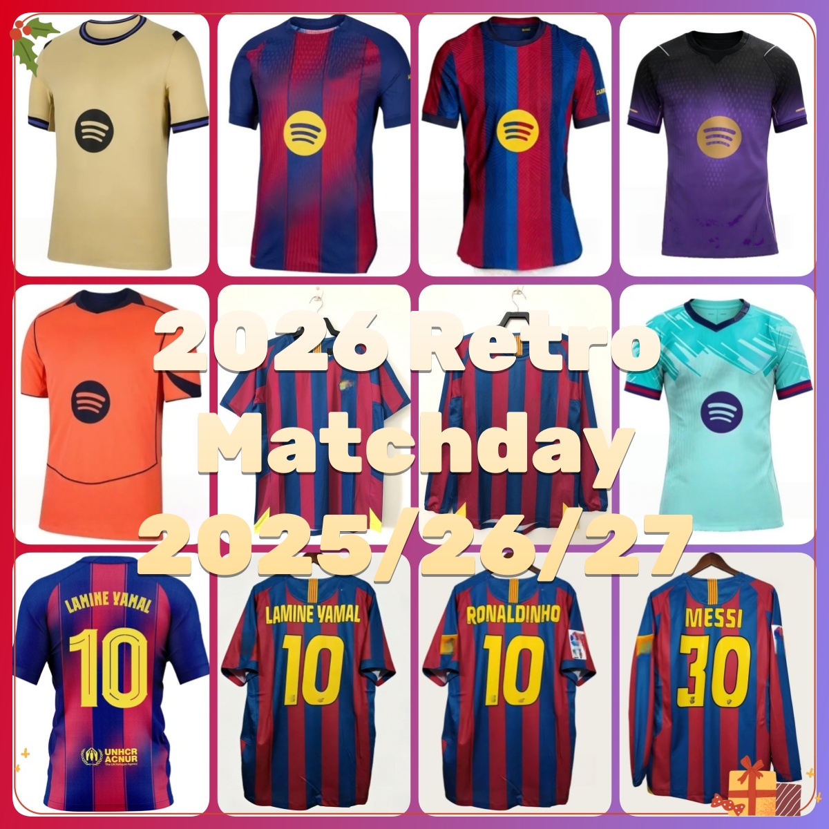 2026 Retro Matchday BarCeloNe LAMInE YAmaL Soccer Jerseys 05 06 RonaLDHO M essI vintage Jersey shirt 2025 2026 2027 BarCEloNe Men Kids Football Shirt