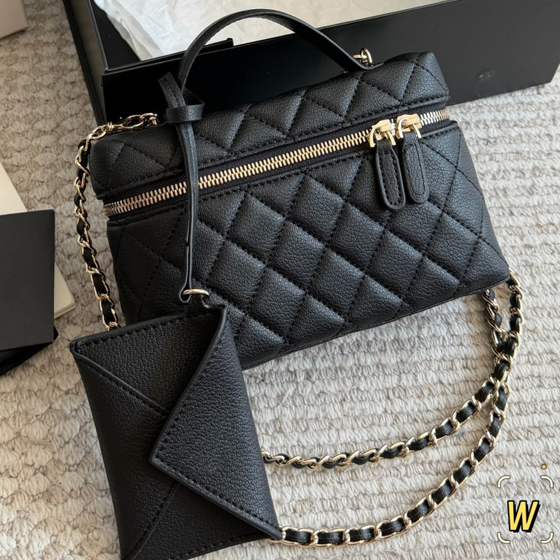 Luxury Handbags Purses Bags Leather Chain Women's Shoulder Bag Cosmetic Box Come Withe Boxs Cosmetic Bags & Cases