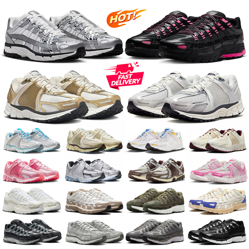 Designer p6000 Mens Trainers P 6000 Womens vomeros 5 Sneakers Mesh leather EVA Running Shoes Metallic Silver Triple Black White Outdoor Sports Vomero5