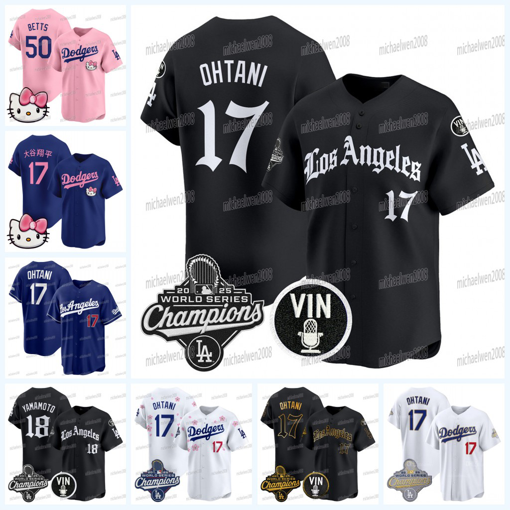 17 Shohei Ohtani Dodgers 2026 Gold Gothic Jersey Yoshinobu Yamamoto Freddie Freeman Mookie Betts Roki Sasaki Enrique Hernandez Kyle Tucker Smith