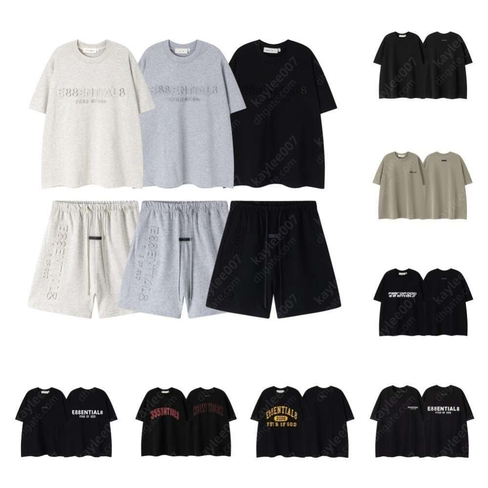 essentials shorts designer t shirt classic men women tracksuit summer brand graphic tee fashion t shirt for men outdoor sweatshirt joggers popular pullover 051