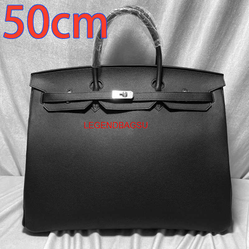 HAC 40 50 Designer Handbag Leather Travel Bag Tote Bags Handmade Custom 50cm Portable Platinum Bag Genuine Leather For Mens Large Travel Bag Goodsf89 SJBT