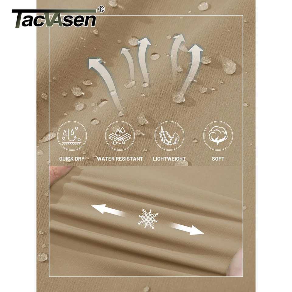 TACVASEN 5 Zipper Pockets Summer Quick Dry Cargo Shorts Mens Fishing Shorts Stretch Outdoor Hiking Nylon Work Shorts Lightweight Z260331