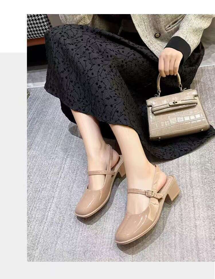 Factory Wholesale Mary Jane Shoes Women Thick-Soled Height-Increasing New Popular Trendy Versatile High-Heeled Sandals For Going Out - view 7