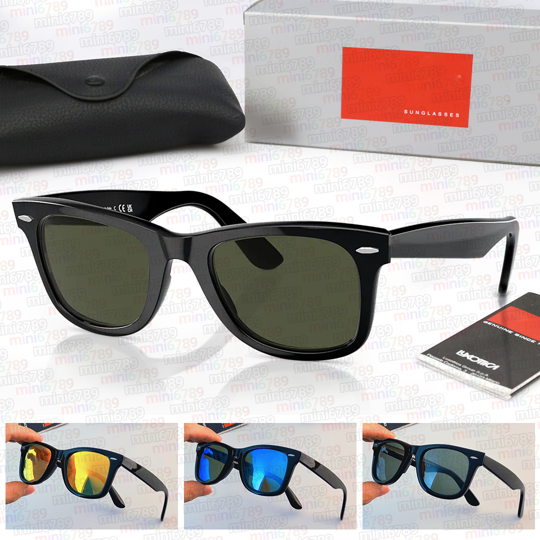 Raybanss Sunglasses Wayfareres RB 2140 Polarized Sunglasses Eyeglasses Classic Justin 4165 Sun glasses Designer ClubMasters 3016 Glass Lenses Tobrb With box