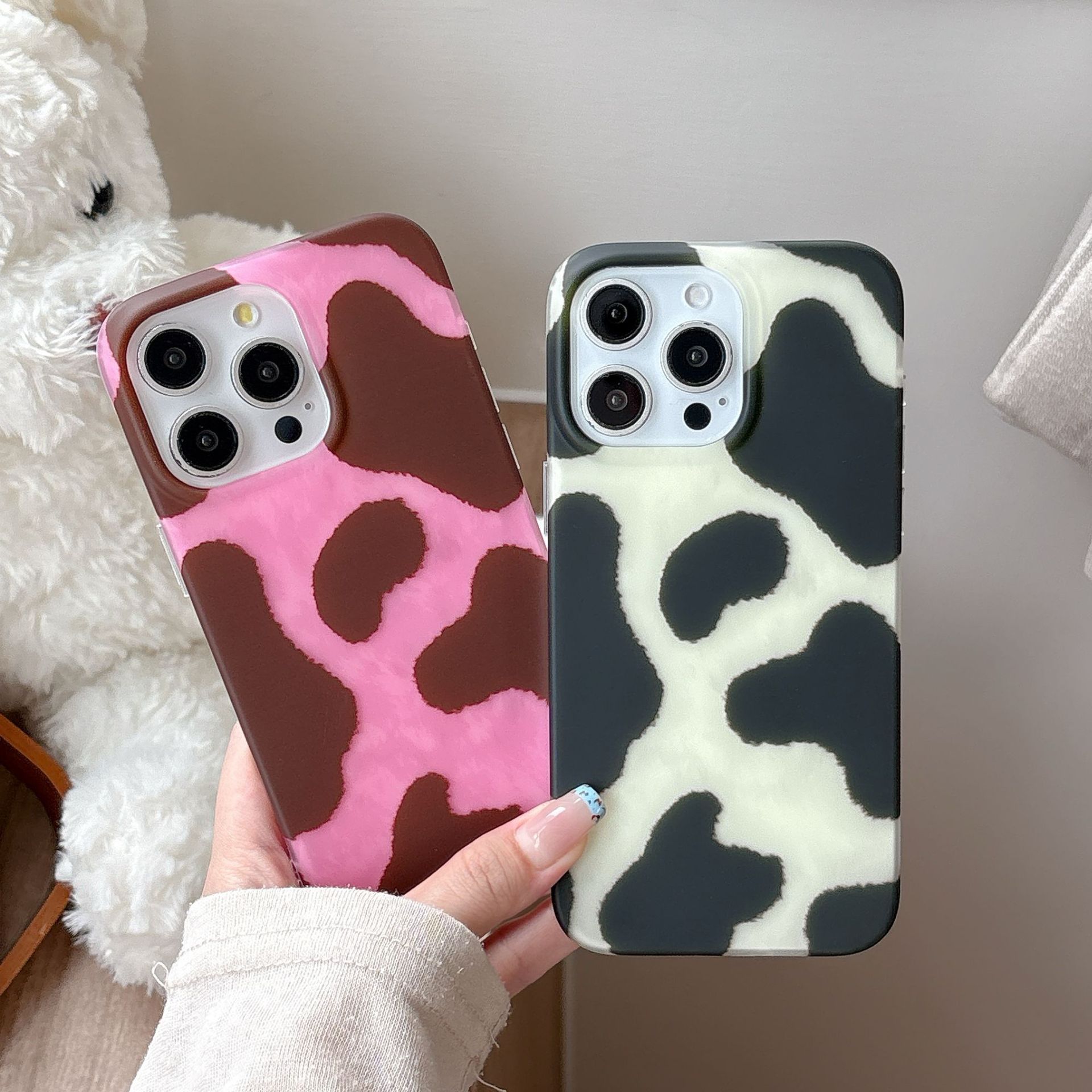 Ins creative matte milk pattern for Apple mobile phone case iPhone premium all-inclusive