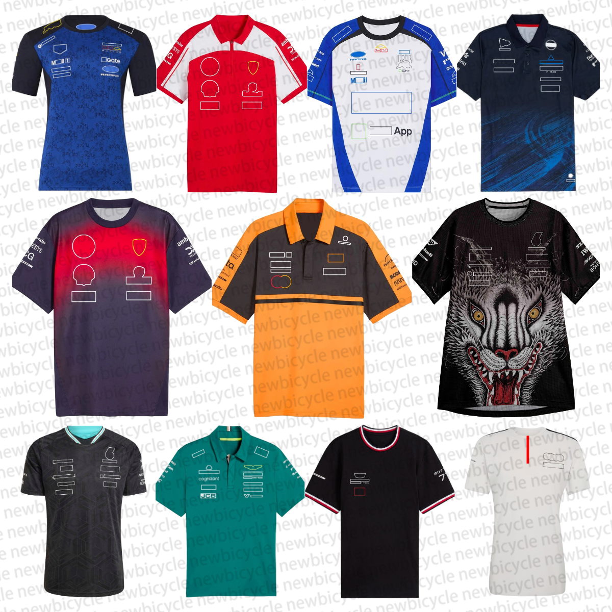 F1 2026 T-shirt New Formula 1 Team Driver polo shirt Tee Men Racing Replica T-Shirt Short sleeves Fans zip neck Polo shirt High Quality Unisex Plus Size Racing T-Shirt