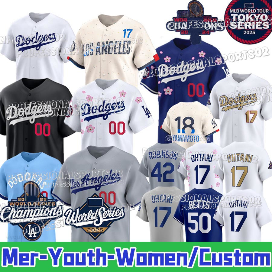 Shohei Ohtani LA Dodgers Baseball Jerseys 50 Betts 17 Ohtani 5 Freeman 18 Yamamoto Mookie Betts Freddie Freeman Yoshinobu Yamamoto Baseball Jerseys