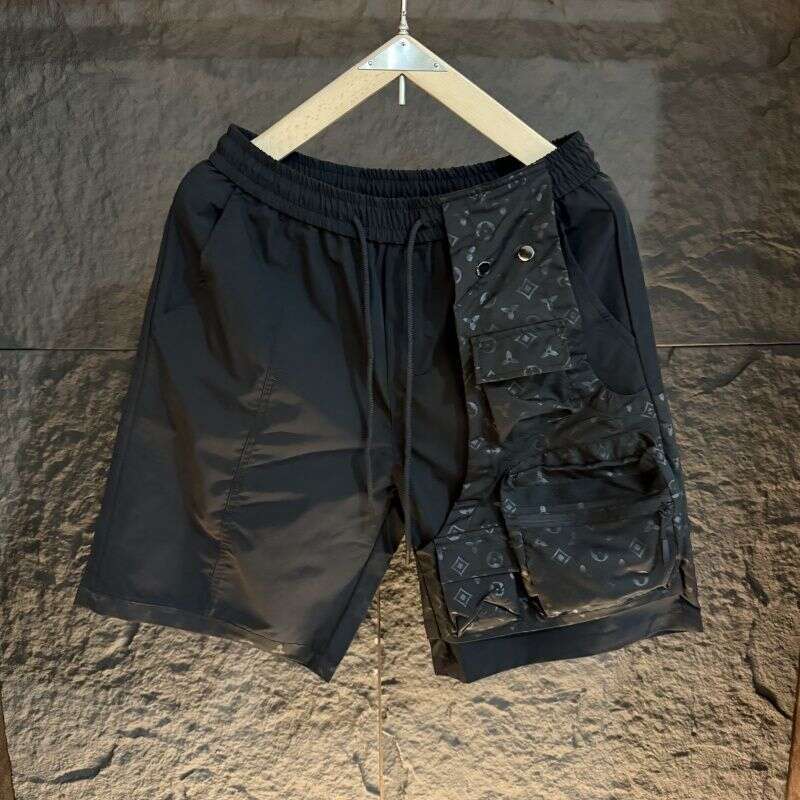 European Trendy High-End Men's 2025 Summer New Style Youth Fashion Dark Pattern Casual Shorts Versatile Asia Size