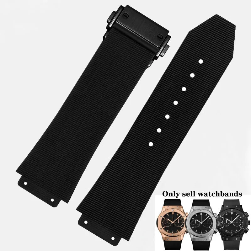 Watch Bands for HUBLOT BIG BANG Silicone 2519mm Waterproof Mens Strap Chain Accessories Rubber Bracelet Wristband 260318