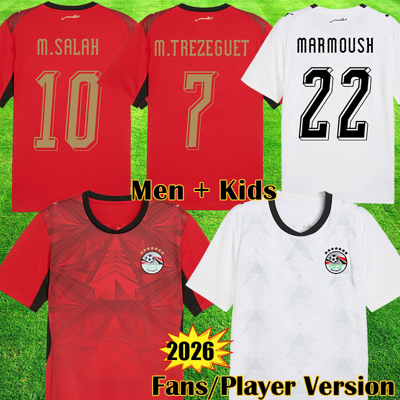 26 27 Egypt Soccer Jerseys 2026 World Cup Home Away Fans Player Men kids Football Shirt Kit M.SALAH MARMOUSH M.TREZEGUET IBRAHIM M.ATEYA N.MAHER ZALAKA A.KOUKA