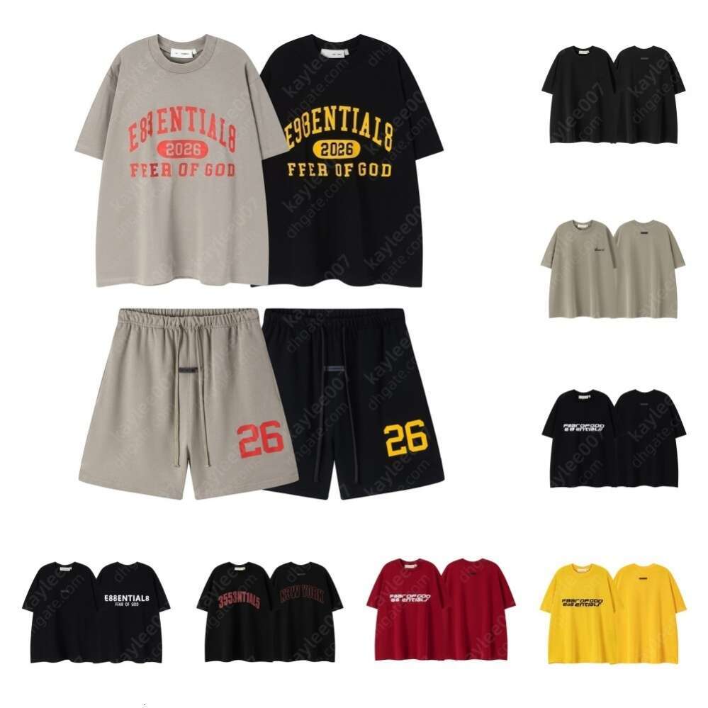 essentials shorts mens t shirt women classic tracksuit summer brand graphic tee fashion designer shirts outdoor sweatshirt popular joggers luxury pullover 031