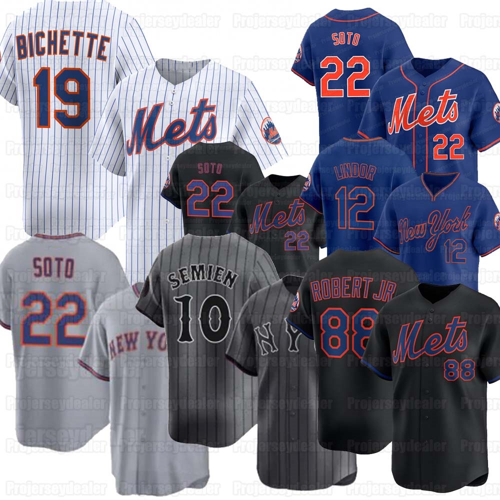 88 Luis Robert Jr. Juan Soto Mets 2026 Jerseys Bo Bichette Jorge Polanco Francisco Lindor Vientos Alvarez Winker Brett Baty Marcus Semien Kodai Senga