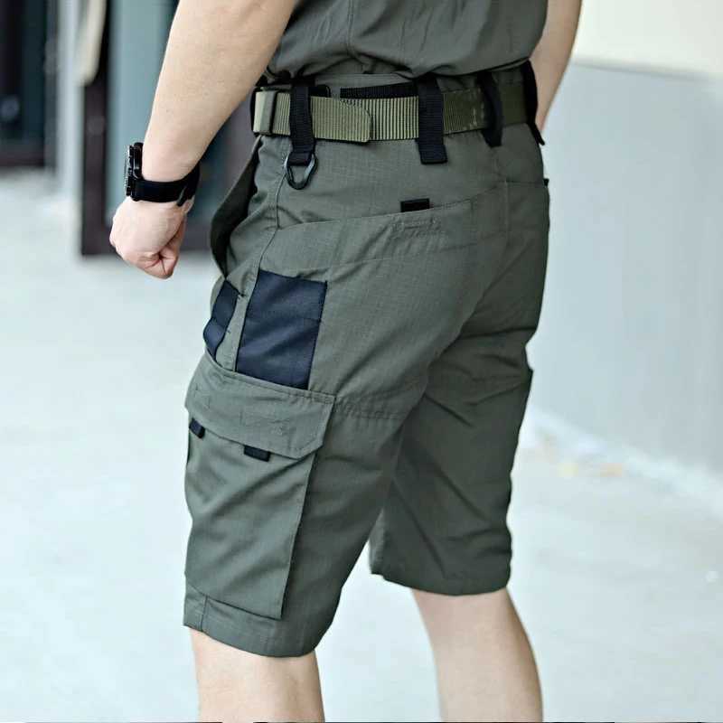 Mens Summer Casual Tactical Shorts Waterproof Military Cargo Shorts Quick Dry Multi-pocket Male Outwear Hiking Training Shorts Z260331