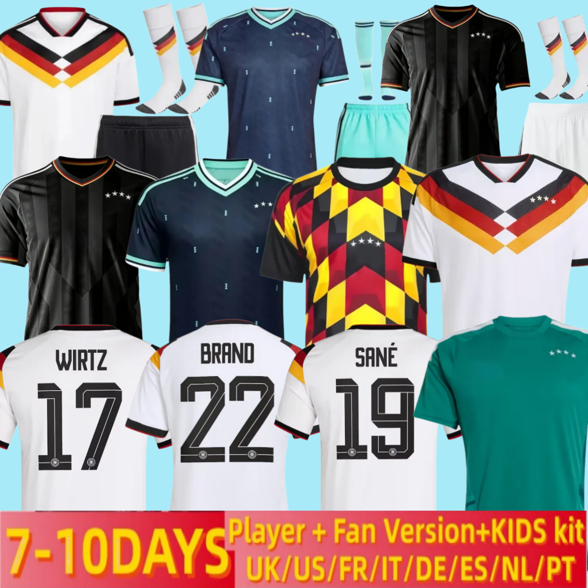 16-4XL 26 27 Trikot GerMaNys football jersey world cup 2026 jersey home away goalkeeper player male children Germany MUSIALA HAVERTZ KROOS WIRTZ MULLER SANE NEUER