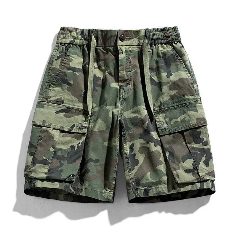 Summer Men Cargo Camouflage Shorts Mens Casual Cotton Jogger Shorts Pants Mens Outwear Fashion Vintage Twill Cotton Shorts Male Z260331