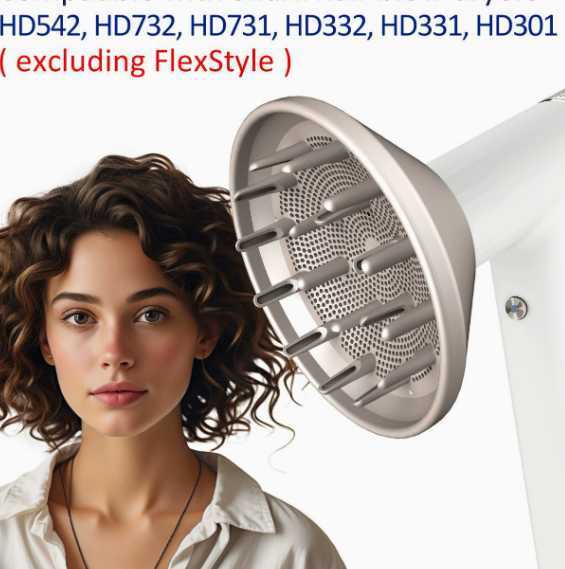 Compatible with Shark SpeedStyle Essential Hair Dryer Nozzle Accessories C260331