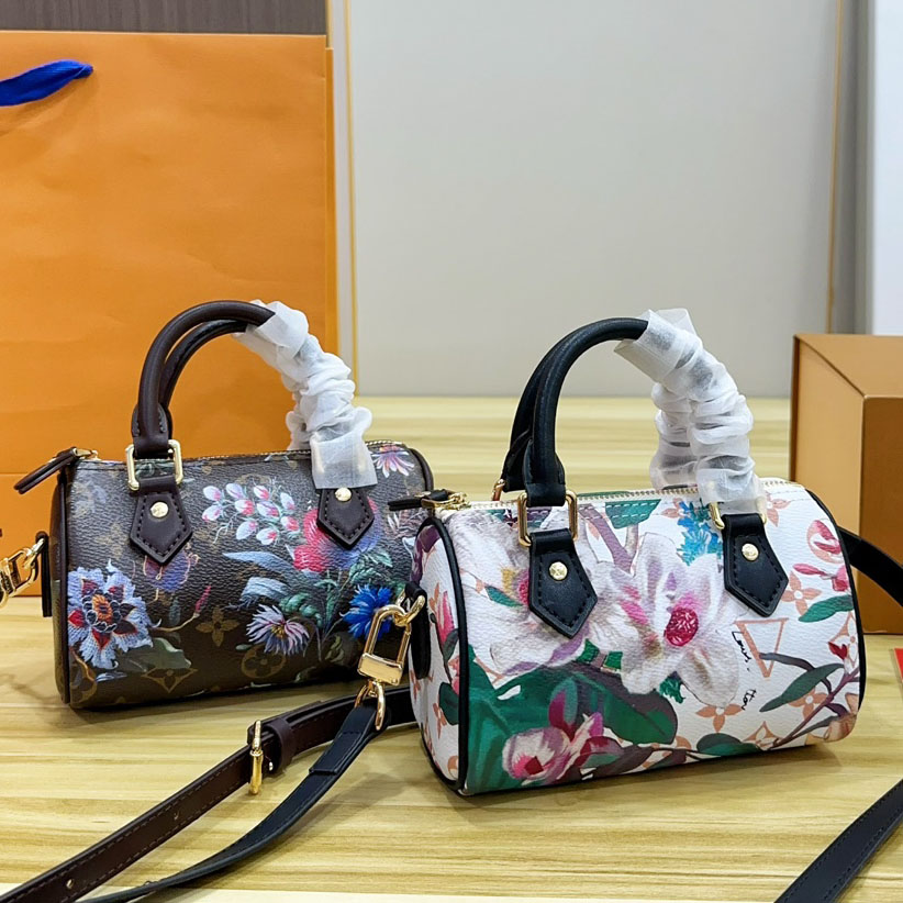 Designer bag Quality High Shoulder Quick Purse Boston Tote Designer Mini Pillow Handbag Womens Crossbody Messenger Bag Classic Design Floral Make shoulder bag