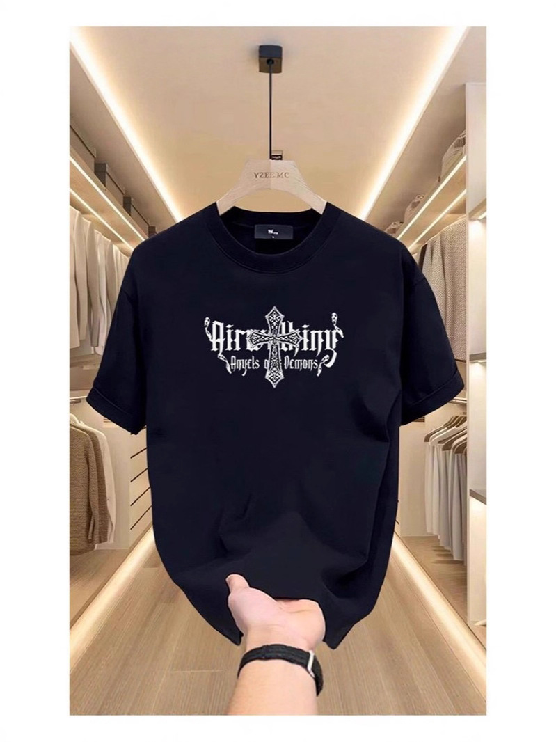 2026 Summer New Arrivals Unisex American Retro T-Shirts | 100% Cotton Angel Wings Graphic INS Streetwear Short Sleeve Tops