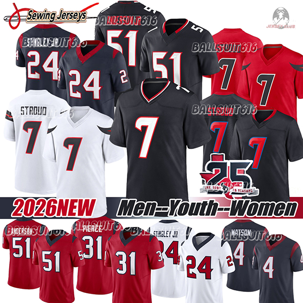 Houstons Texan jersey CJ Stroud Jersey TexansS Jersey Stefon Diggs Will Anderson Jr Houstor Football Jersey Dalton Schultz Dameon Pierce Tank Dell Football Jerseys
