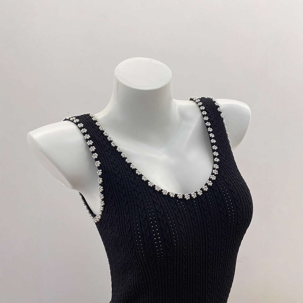2026 autumn k30 new elegant French flower bead backless knitted dress with bead and women's cardigan wool sweater