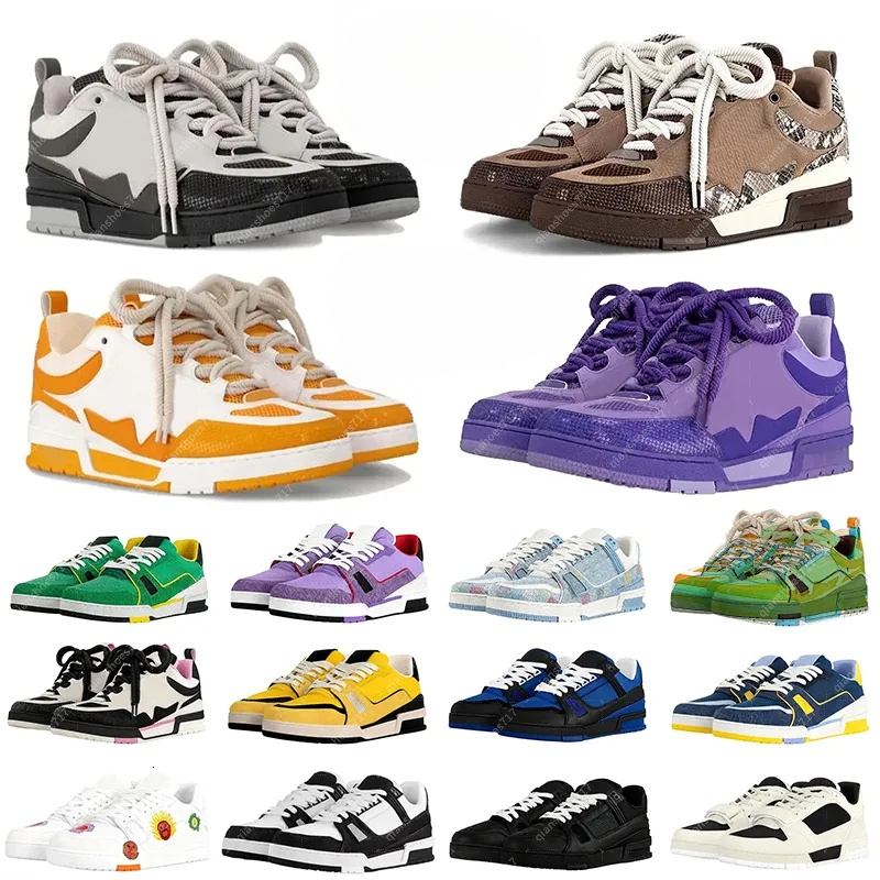 Designer trainers dress shoes mens womens new skate sneakers platform shoe black white pink navy blue grey top quality luxury outdoor casual tennis shoes size 36-45