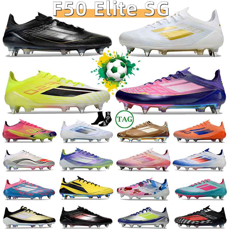 Designer shoes football boots Breathable leather for women men soccer cleats F50 Elite SG Lightweight sneakers Born for Goals Pack Classic color scheme chaussure