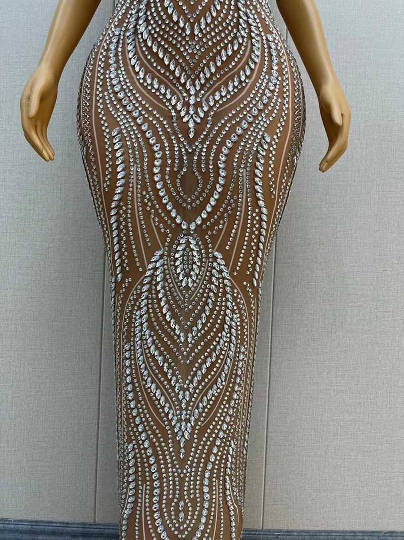 Female Singer Sleeveless Long Stage Evening Dress - Temperament Slim-Fitting For Catwalk Performance Women Vallentain Dress C260331