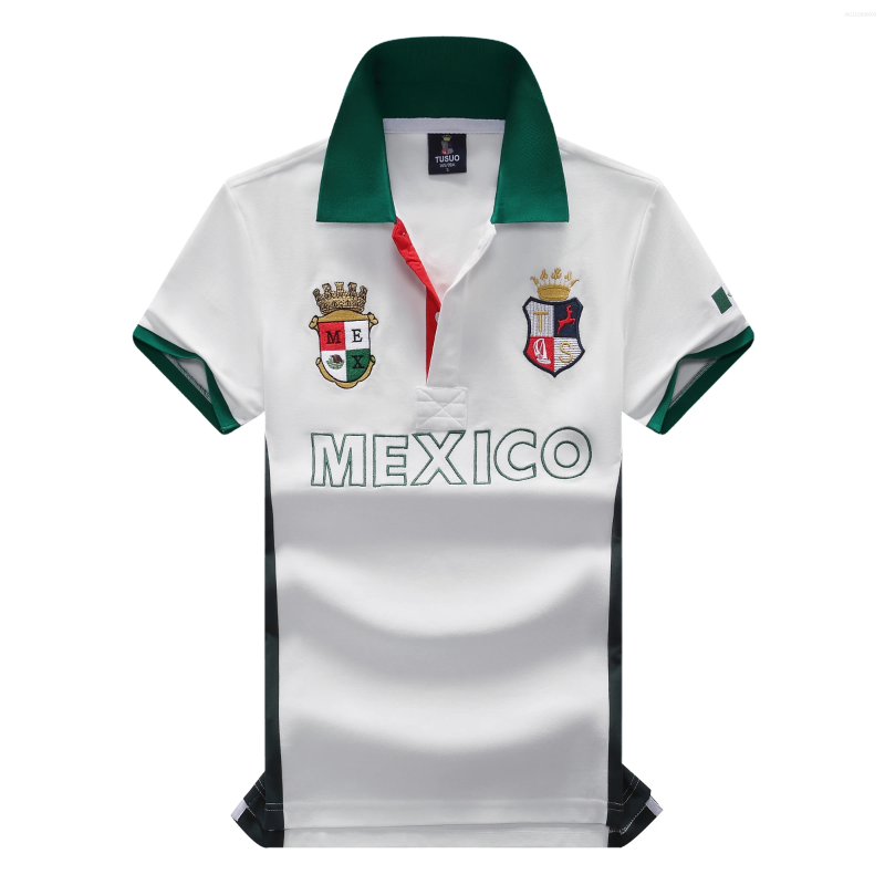 Men's Polos Polo Shirt Mexico Independence Day Christmas Cotton Embroidery Stitching Color Classic Fashion Original Design