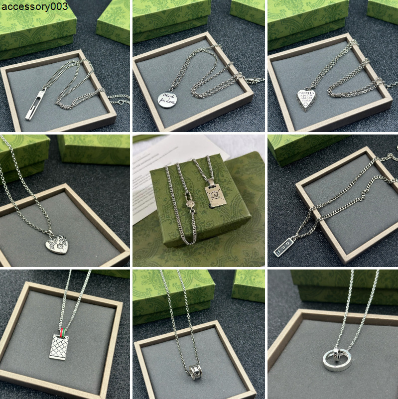 Pendant Necklaces Vintage Pendant Necklace Designer For Women Letter Mens Skeleton Necklace Silver Plated Chain Luxury necklace High Quality Classic Jewelry