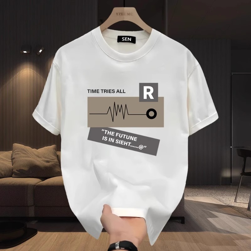2026 Summer New Arrivals Men's Heavyweight 100% Cotton T-Shirts | Oversized Trendy Edgy Short Sleeve Tops