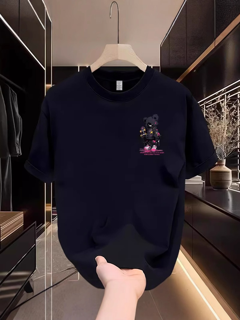 2026 Summer New Arrivals Unisex Tees | American Streetwear Cartoon Graphic 100% Cotton Casual Short Sleeve Tops