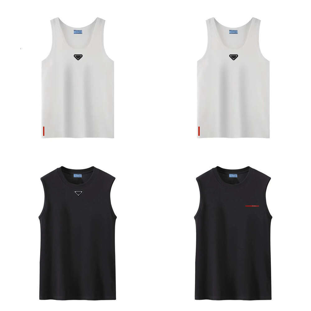 Pra Designer T-Shirt Tees Men Tank Tops T Pradliness Shirts Summer Slim Fit Sports Breathable Sweat-Absorbing Black Underwear Fashion Men's Clothing 8F2 729