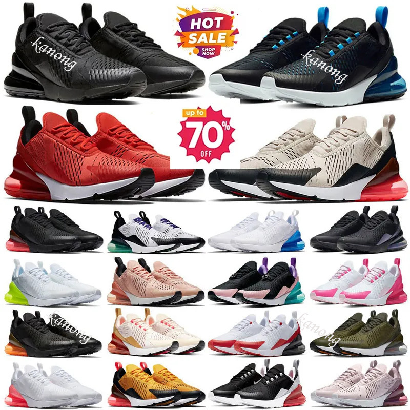 AAA+ 270 Trainers 27C Mens Womens Running Outdoor Shoes 270S All Black White Navy Blue Photo Bule Cool Grey A Rose Pink Red Men Woman Sneakers Designer Size 36-45