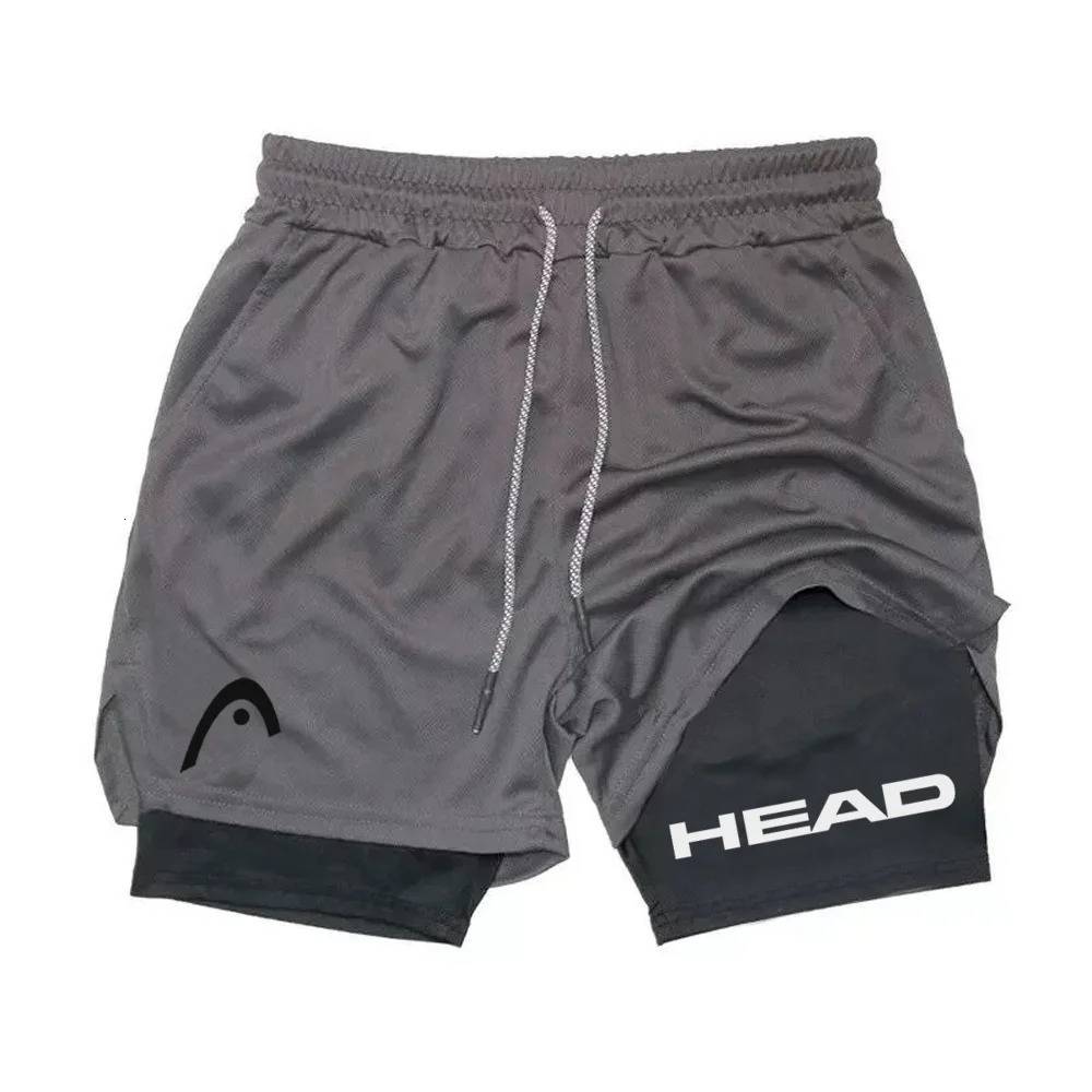 Anime Berserk Head Running Shorts Men Fitness Gym Training 2 in 1 Sports Quick Dry Workout Jogging Double Deck Summer 260311