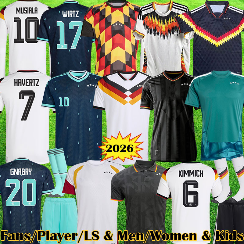 2026 Germany soccer jerseys MUSIALA GNABRY WERNER MULLER 125 Years Anniversary 125TH shirts Men kids kit Fans Player Germany 2026 World Cup third football shirt
