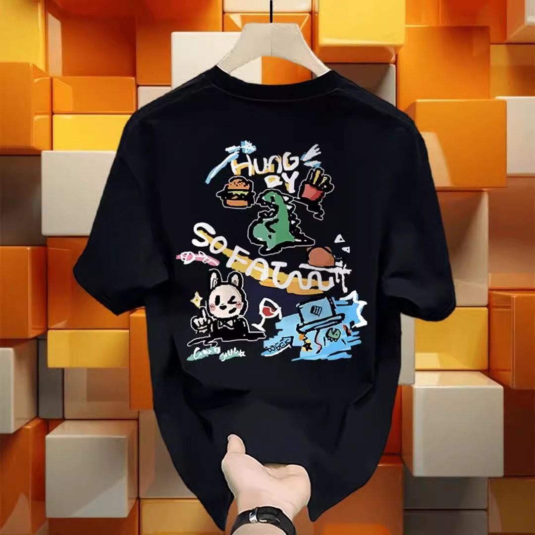 Summer Unisex American Graphic T-Shirts | 100% Cotton Oversized Streetwear Casual Versatile INS Trendy Tops