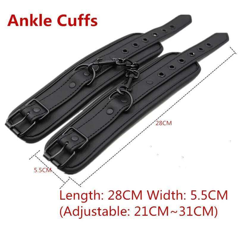 BDSM Bondage Set for Woman - Handcuffs Ankle Cuffs Collar Erotic Sex Toy Kit Adults Games Products