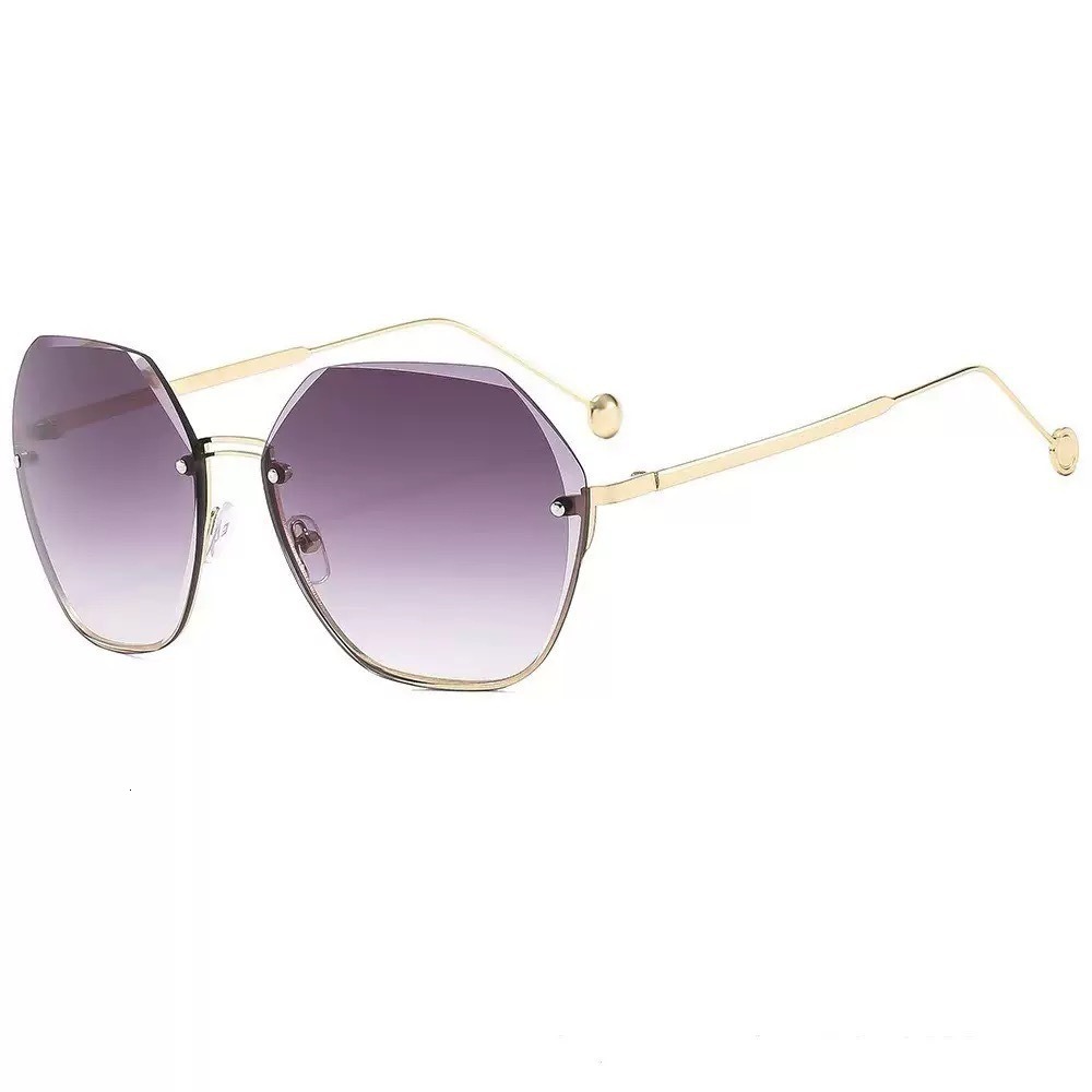 2026 New Fashion Frameless Sunglasses Popular With Irregular Cut Edges And Gradient Designer Sunglasses Lenses Street Style Sunglasses For Women - view 5