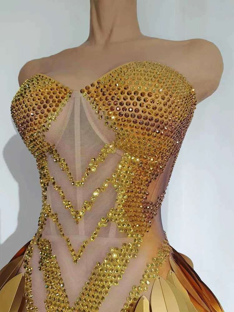 High Split 3d Designer Custom Pearl White Fishtail Dress See Thought Club Outfit Performance Drag Queen Dance Stage Catwalk Show C260331