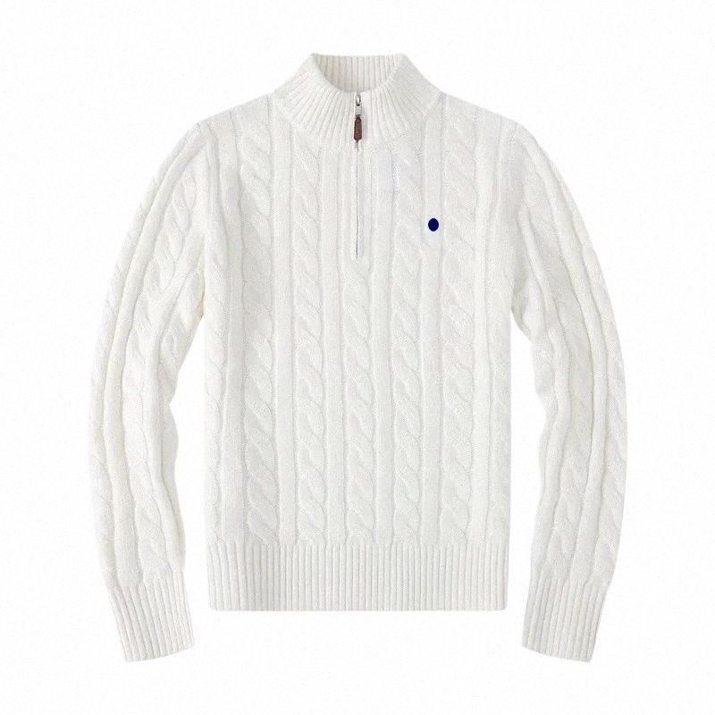 sweaters Autumn Polo Wool Mens Casual Half Polos Chandail Cardigan Jackets Winter Long Sleeve Sweater Pullover Women Warm Hoodie Y3As#