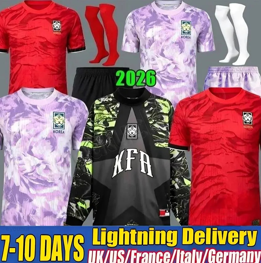 2026 World Cup South Korea soccer jerseys SON national team 26 27 H C HWANG HEECHAN KANGIN MINJAE football shirt men kids kit korea RED jersey Long Go
